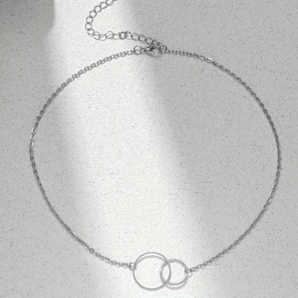 ✨ Double circle classy necklace ✨ - Picture 4 of 5